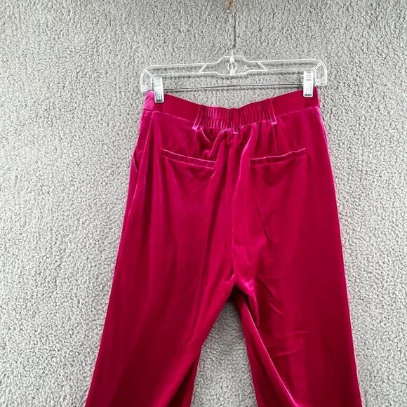 NWT SIX/FIFTY bright pink velour pants comfy barbie size extra small - Picture 10 of 14